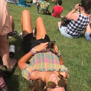 Urban Outfitters Rainbow Crop Top